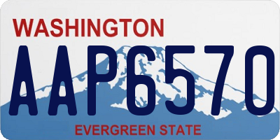 WA license plate AAP6570