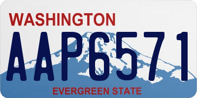 WA license plate AAP6571