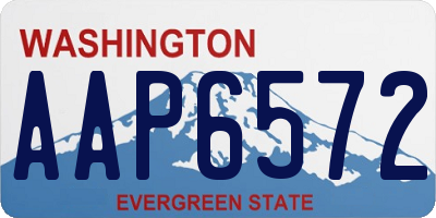 WA license plate AAP6572