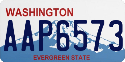WA license plate AAP6573