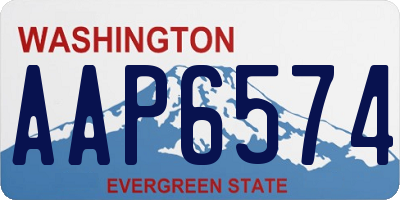 WA license plate AAP6574