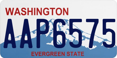 WA license plate AAP6575
