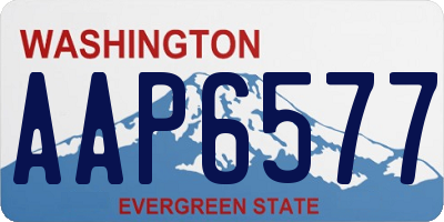 WA license plate AAP6577