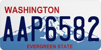 WA license plate AAP6582