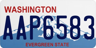 WA license plate AAP6583