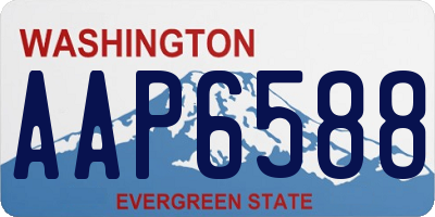 WA license plate AAP6588