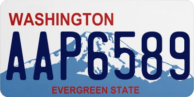 WA license plate AAP6589