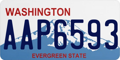 WA license plate AAP6593