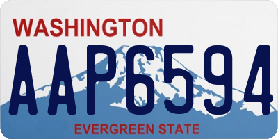 WA license plate AAP6594