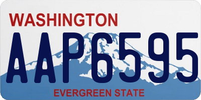 WA license plate AAP6595