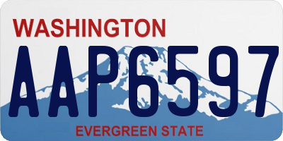 WA license plate AAP6597