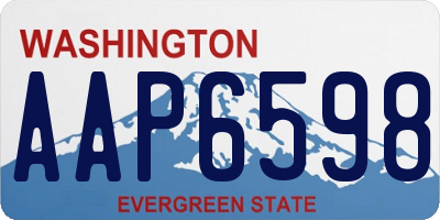 WA license plate AAP6598