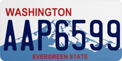 WA license plate AAP6599