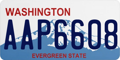 WA license plate AAP6608