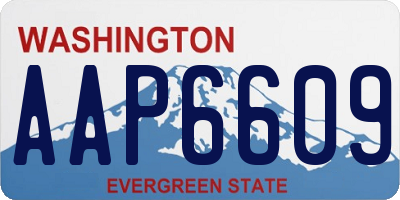 WA license plate AAP6609