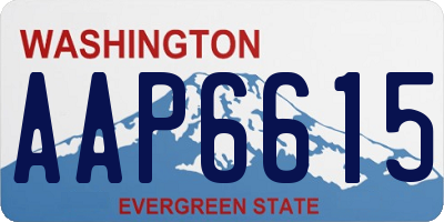WA license plate AAP6615