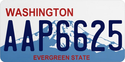 WA license plate AAP6625