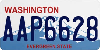WA license plate AAP6628