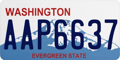 WA license plate AAP6637