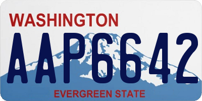 WA license plate AAP6642
