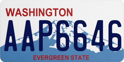 WA license plate AAP6646
