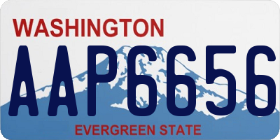 WA license plate AAP6656