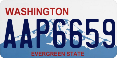 WA license plate AAP6659