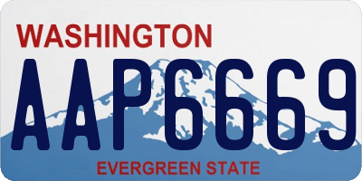 WA license plate AAP6669