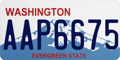 WA license plate AAP6675