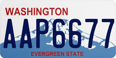 WA license plate AAP6677