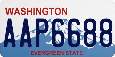 WA license plate AAP6688