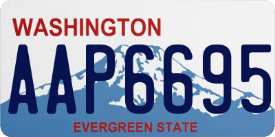 WA license plate AAP6695