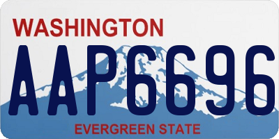 WA license plate AAP6696