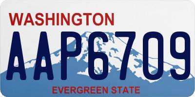 WA license plate AAP6709