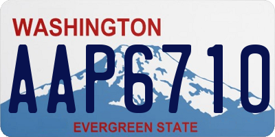 WA license plate AAP6710