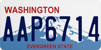 WA license plate AAP6714