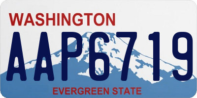 WA license plate AAP6719