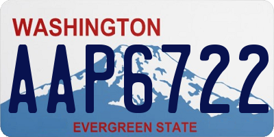 WA license plate AAP6722