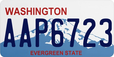 WA license plate AAP6723