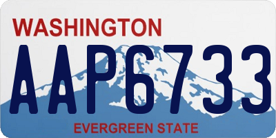 WA license plate AAP6733