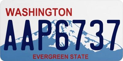 WA license plate AAP6737