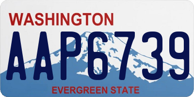WA license plate AAP6739