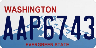 WA license plate AAP6743