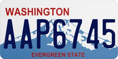 WA license plate AAP6745