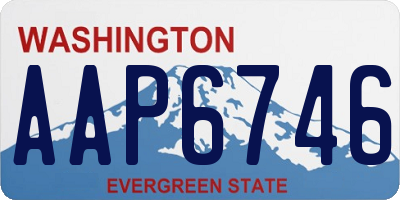 WA license plate AAP6746