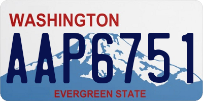 WA license plate AAP6751