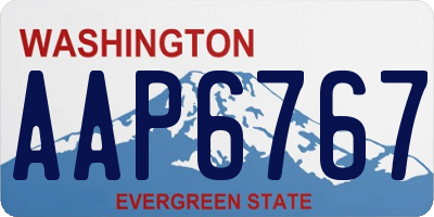 WA license plate AAP6767