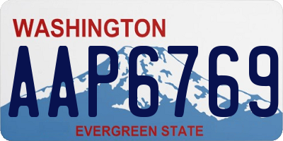 WA license plate AAP6769