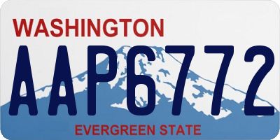 WA license plate AAP6772