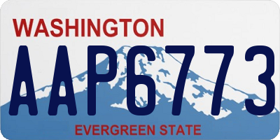 WA license plate AAP6773